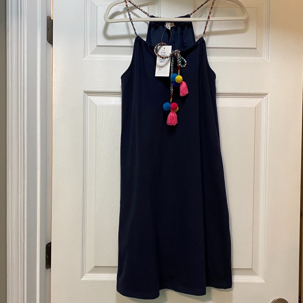 Joy Joy Navy Halter Pom Pom XS